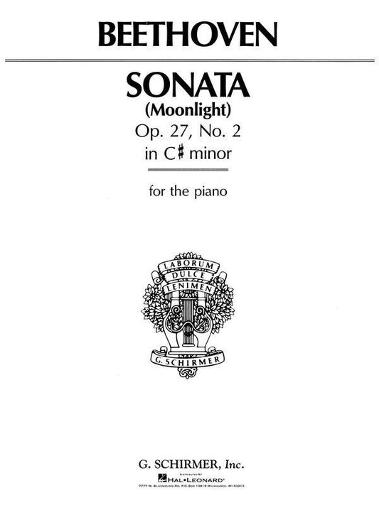 Beethoven Sonata Op. 27 No. 2 Moonlight for Piano - 20 Pages