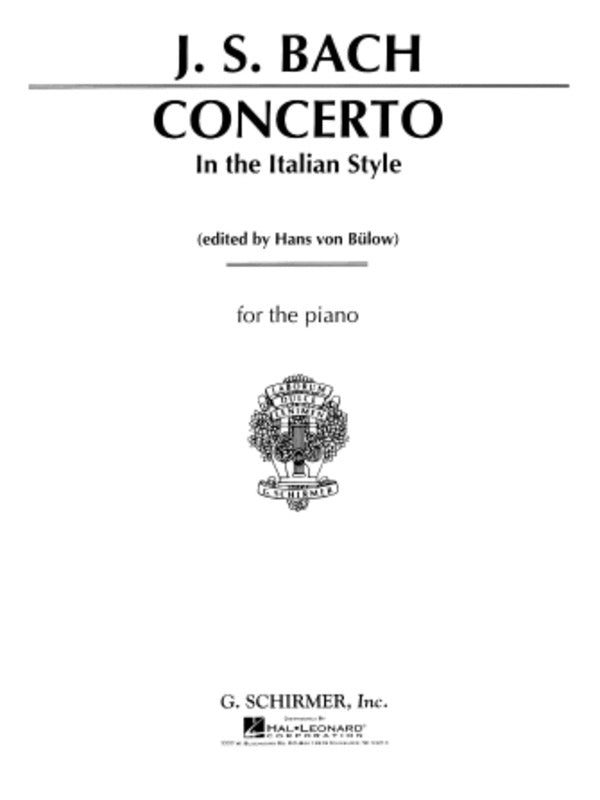 Bach Concerto Italian Style Piano