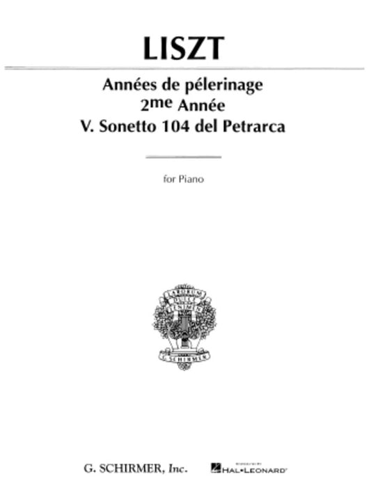 Liszt Sonata Del Petrarca 104 Piano