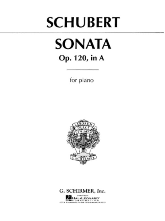 Schubert Sonata Op 120 Piano