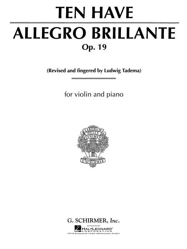 Ten Have - Allegro Brillante OP 19 For Violin And Piano