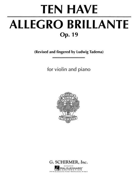 Ten Have - Allegro Brillante OP 19 For Violin And Piano