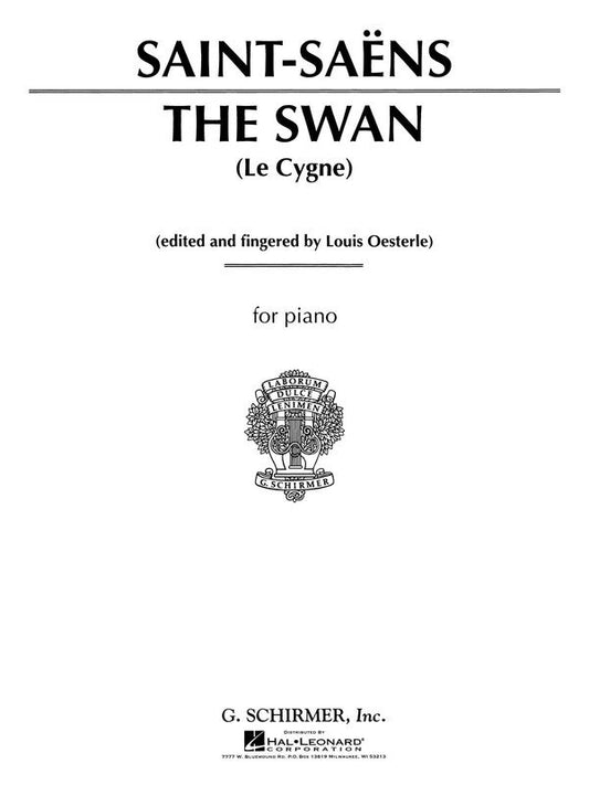 Saint-Saens - The Swan (Le Cygne) Piano Solo Sheet Music, 8 Pages, G. Schirmer