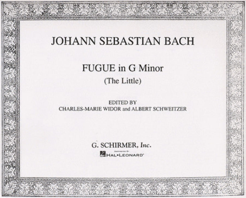 Bach Little Fugue G Minor Organ Arr.Wido