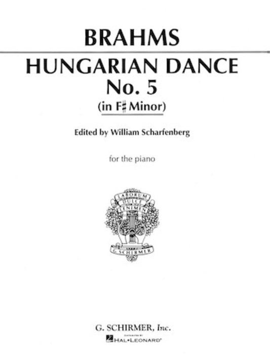 Brahms - Hungarian Dance No 5 For Piano Softcover Book (Piano)