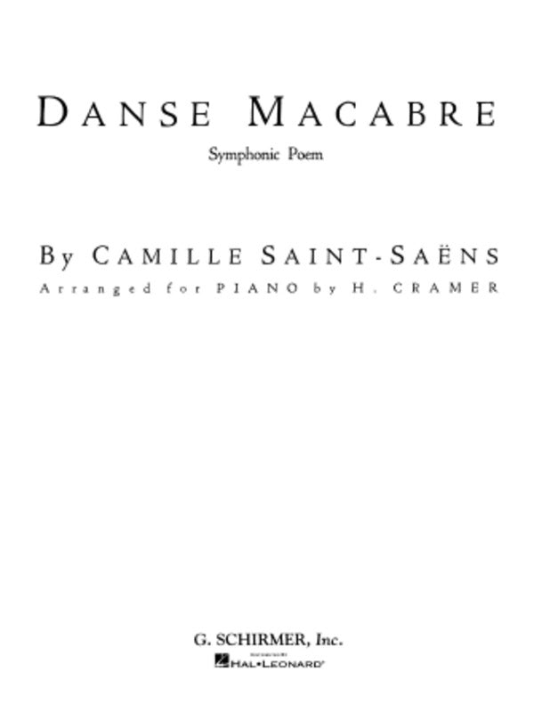 Schirmer - Saint-Saens - Danse Macabre For Piano