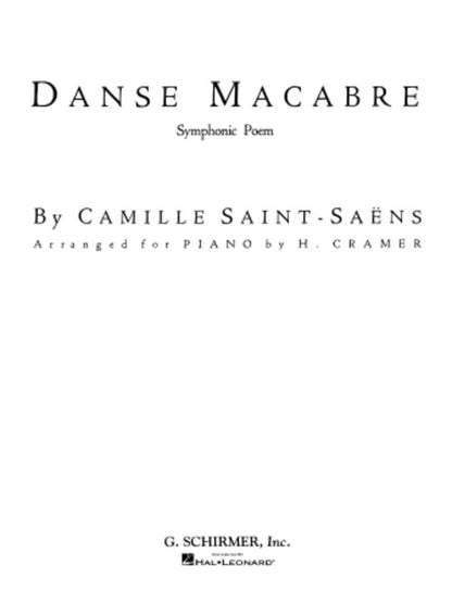 Schirmer - Saint-Saens - Danse Macabre For Piano