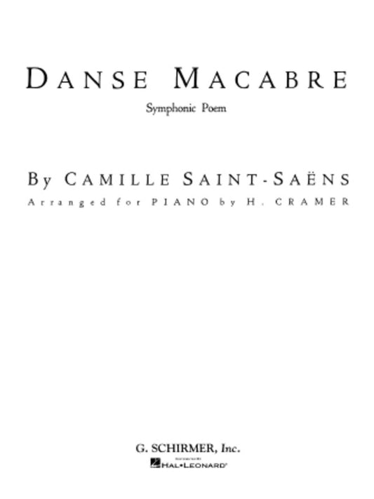 Schirmer - Saint-Saens - Danse Macabre For Piano