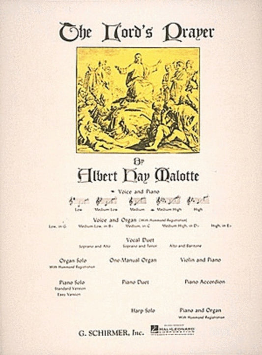 Schirmer - Malotte - The Lords Prayer Medium/High Voice In D Flat