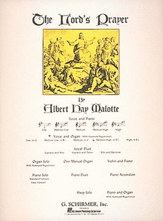 Schirmer - Malotte - Lords Prayer Medium/High D Flat/Organ