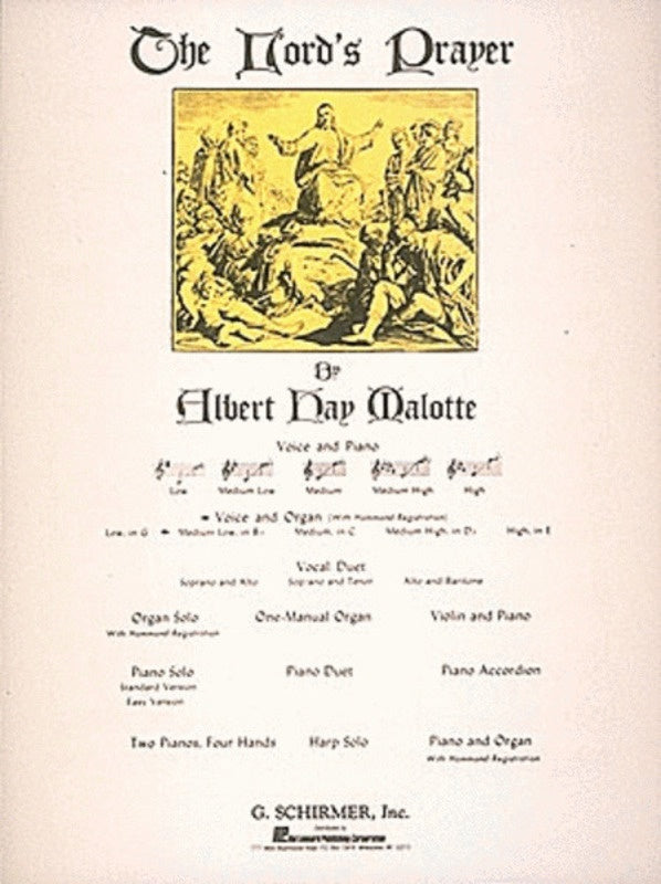 Malotte Lords Prayer Medium Bb/Organ