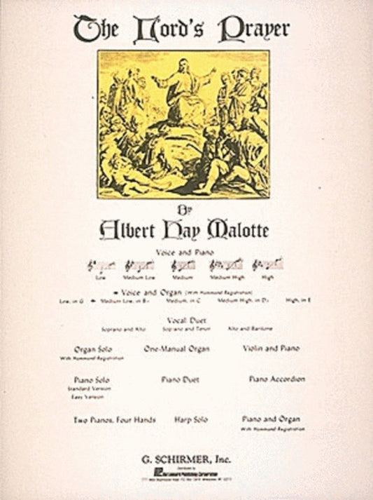Malotte Lords Prayer Medium Bb/Organ