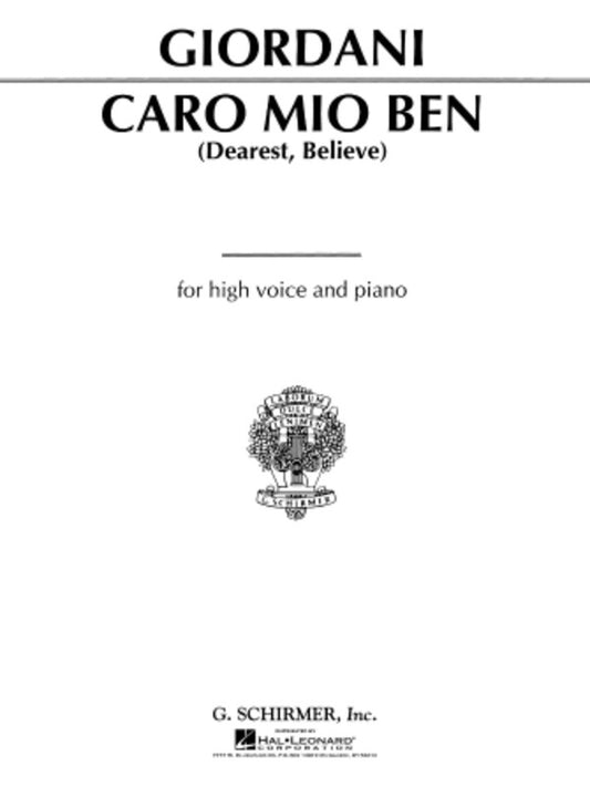 Schirmer - Giordani - Caro Mio Ben High Voice