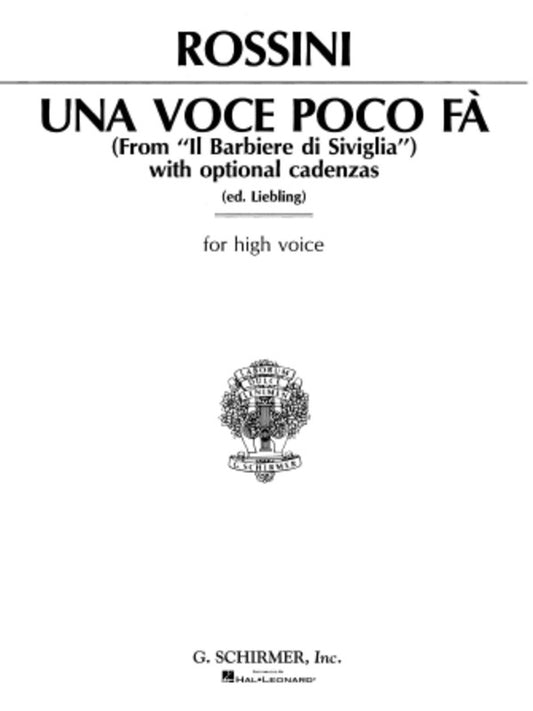Rossini Una Voce Poco Fa High Vce(F)/Piano