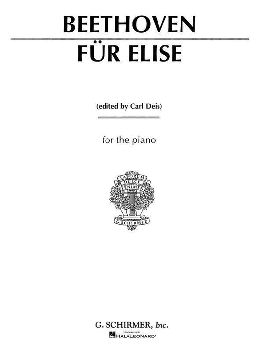 Beethoven - Fur Elise Piano Sheet Music Solo 8 Pages