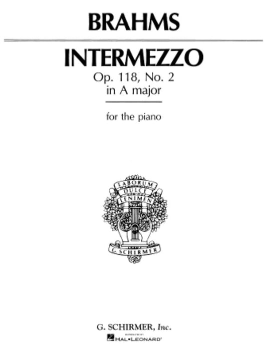 Brahms - Intermezzo Op 118 No 2 Piano (Softcover Book)