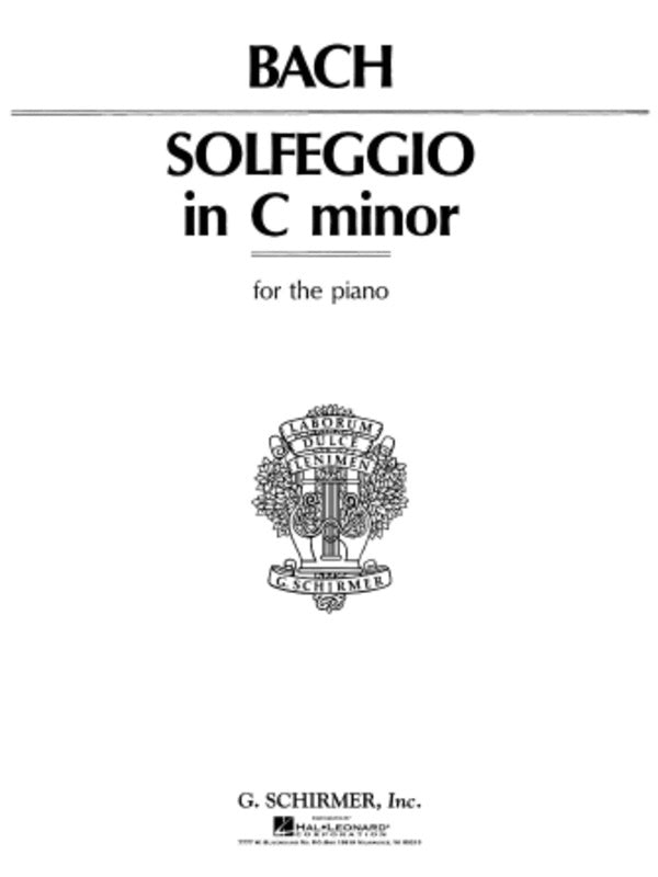Schirmer - Cpe Bach - Solfeggietto In C Minor Piano — view 2