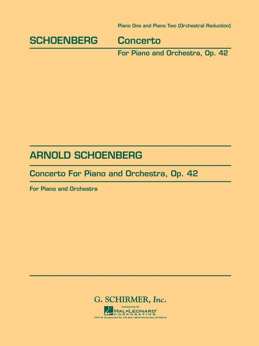 Schoenberg Concerto Op 42 2 Pianos
