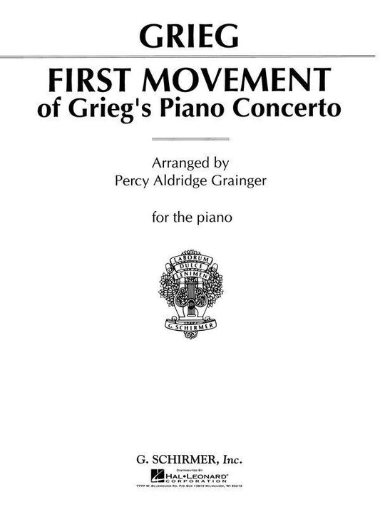 Grieg 1st Movement Piano Concerto Arranged by Grainger - Piano Solo, 12 Pages, Publisher: G. Schirmer, Inc.