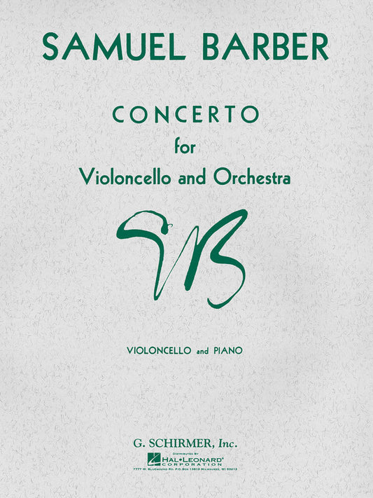Barber Concerto Op 22 Cello and Piano