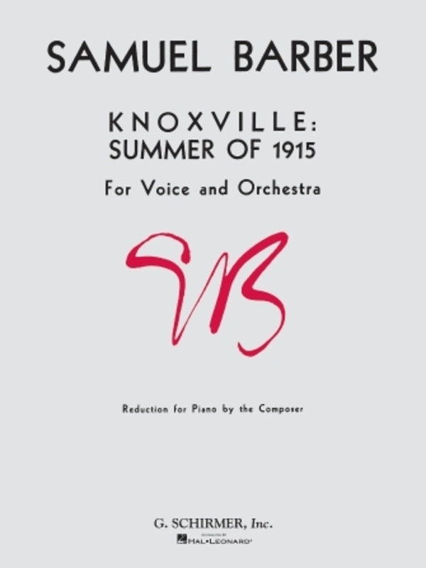 Barber Knoxville Summer 1915 Voice/Piano — view 2