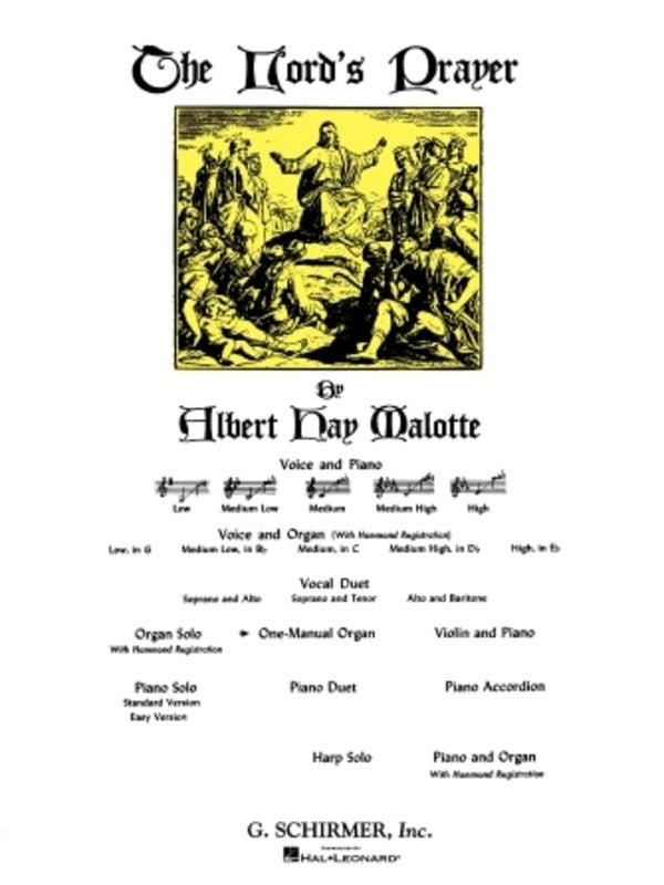 Malotte Lords Prayer One Manual Organ