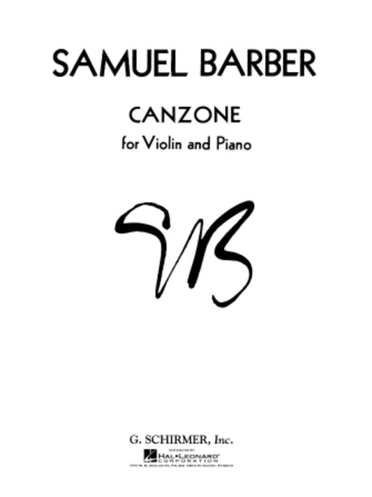 Barber Canzone For Violin and Piano