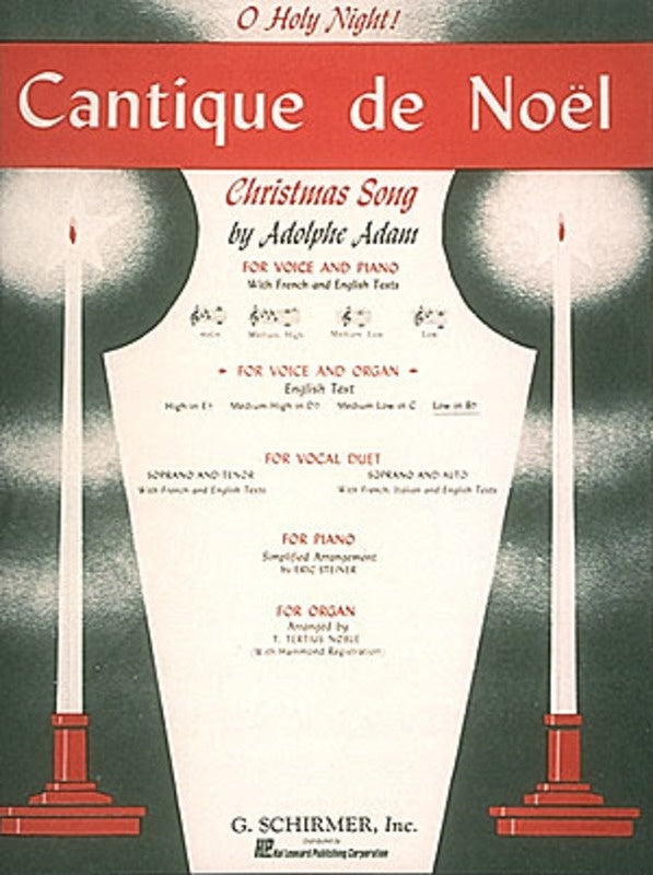 Adam Cantique De Noel Low Bb/Organ