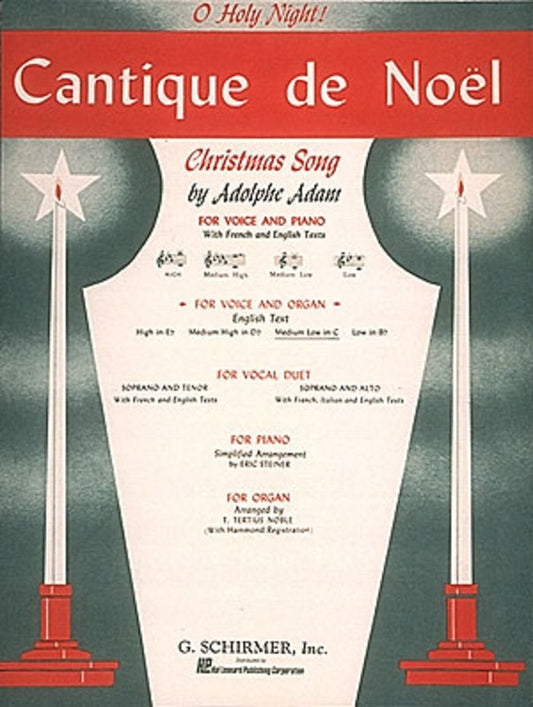 Adam Cantique De Noel Medium Low/Organ