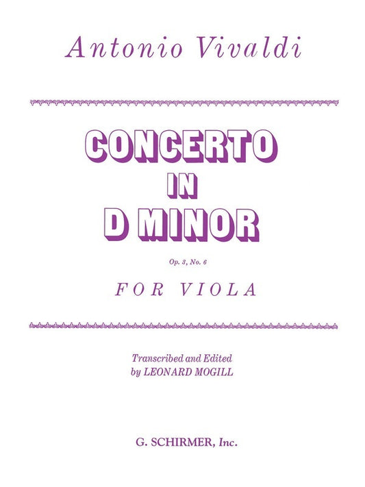 Vivaldi Conc.D Minor Op 3 N.6 Viola