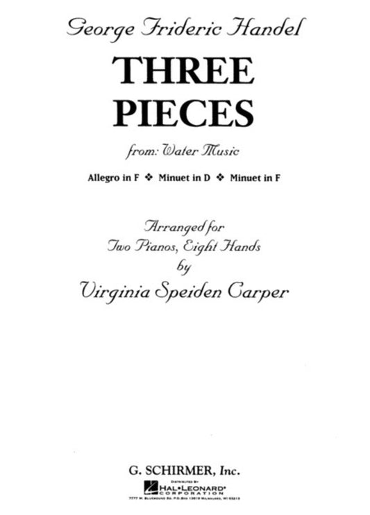 Handel 3 Pieces Water Music 2 Pianos
