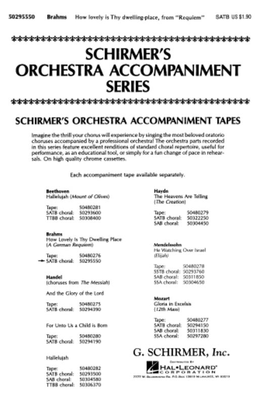Schirmer - How Lovely Is Thy Dwelling Place SATB