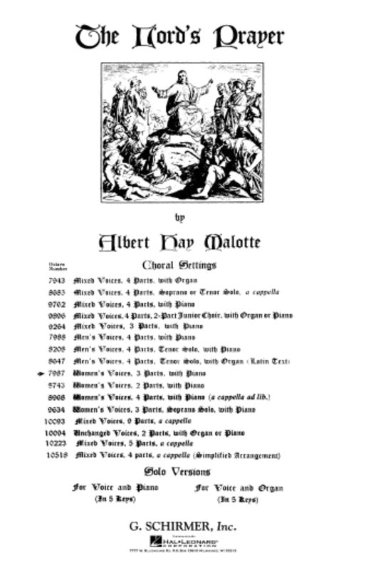 Schirmer - The Lords Prayer SSA