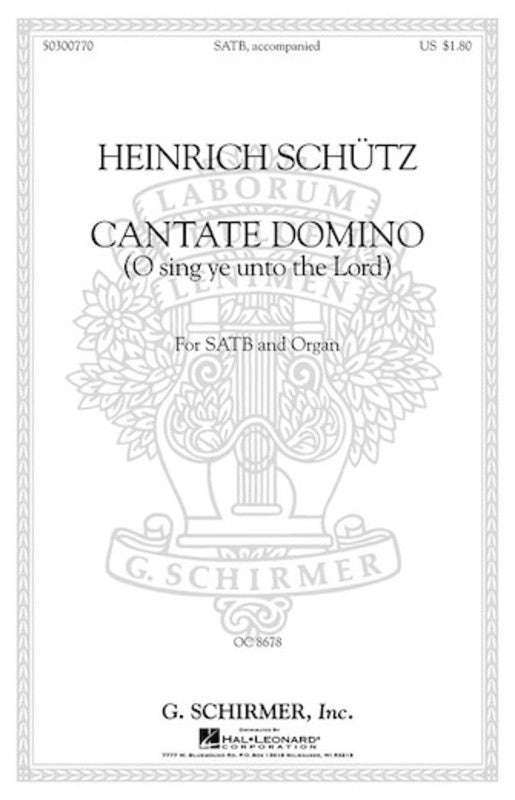 Cantate Domino (Sing Ye Unto The Lord) Satb/Organ Octavo