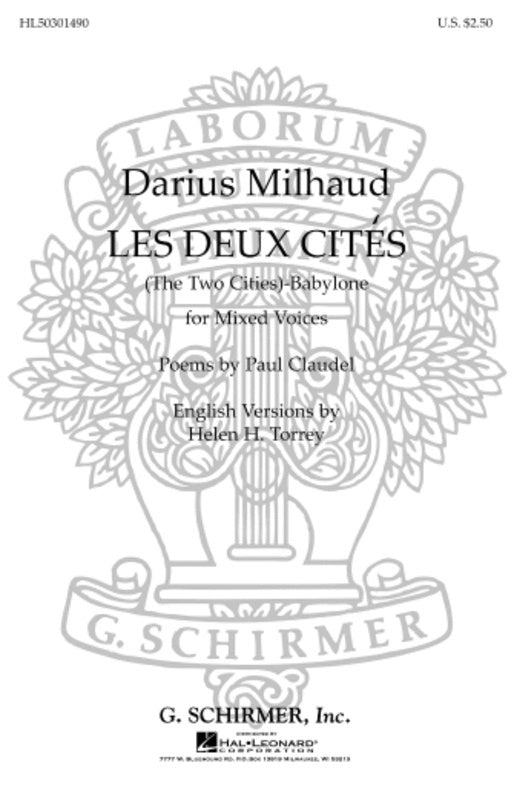 Schirmer - Les Deux Cites (The Two Cities) Babylone SATB A Cappella