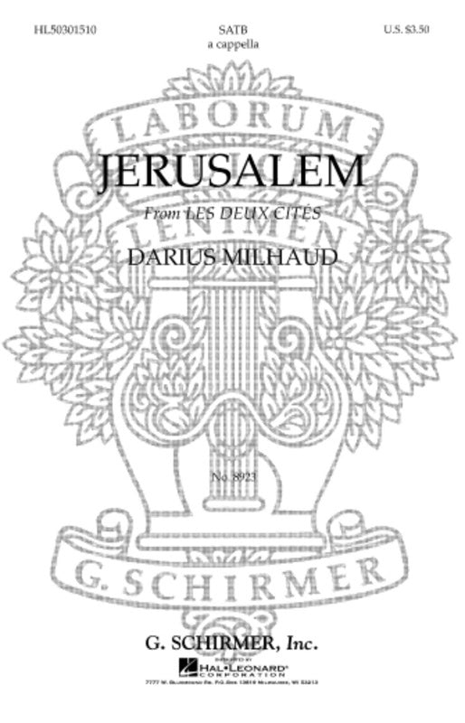 Schirmer - Jerusalem From Les Deux Cites SATB A Cappella