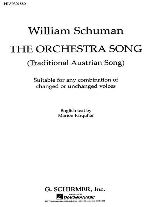 Schirmer - The Orchestra Song (Trad Austrian Song) Any Combination