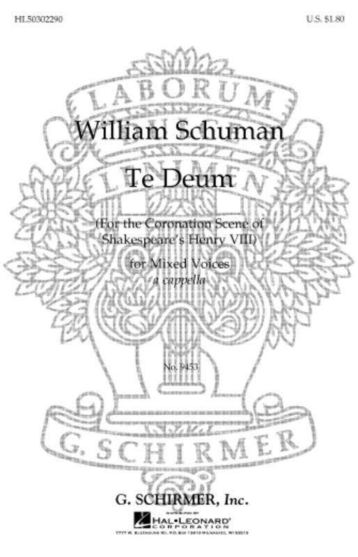 Schirmer - Te Deum SATB A Cappella