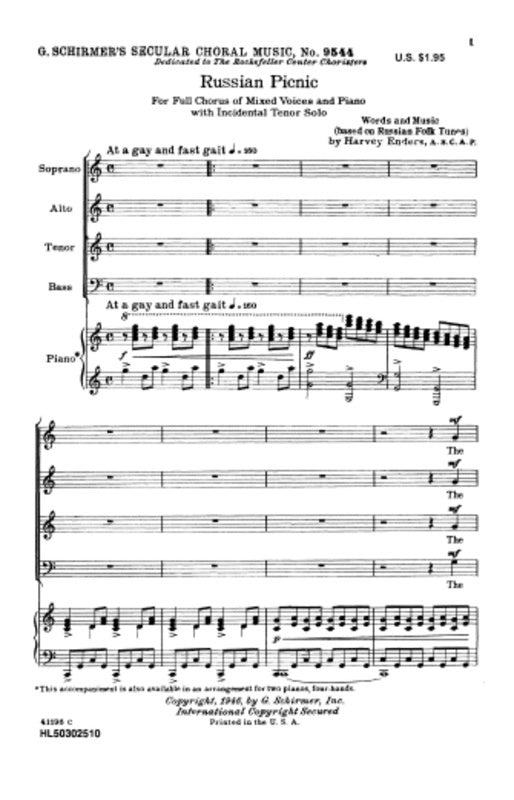 Schirmer - Russian Picnic SATB