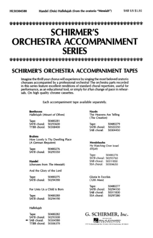 Schirmer - Hallelujah Chorus SAB