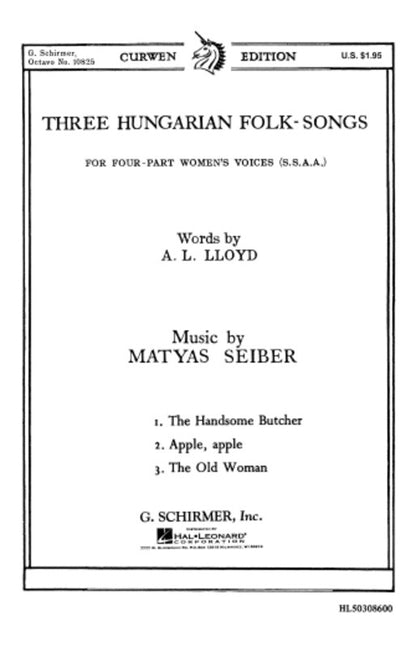 Schirmer - Three Hungarian Folk Songs SSAA A Cappella — view 2