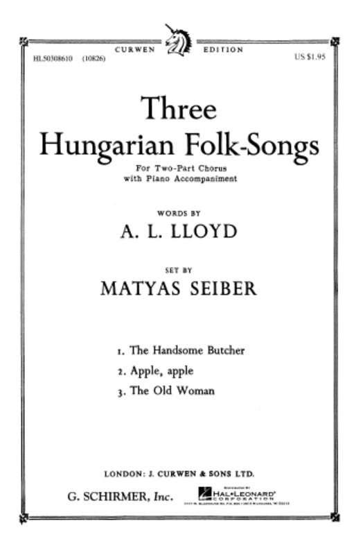Schirmer - Three Hungarian Folk Songs 2 Part