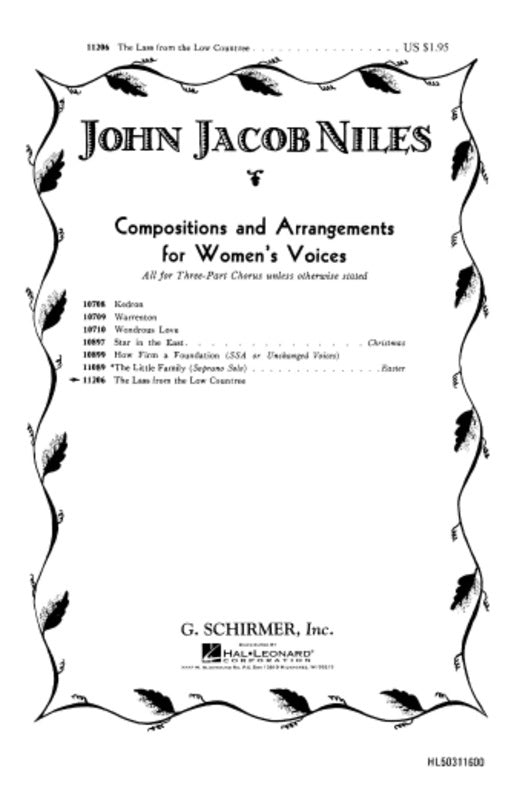Schirmer - Lass From The Low Countree SSA
