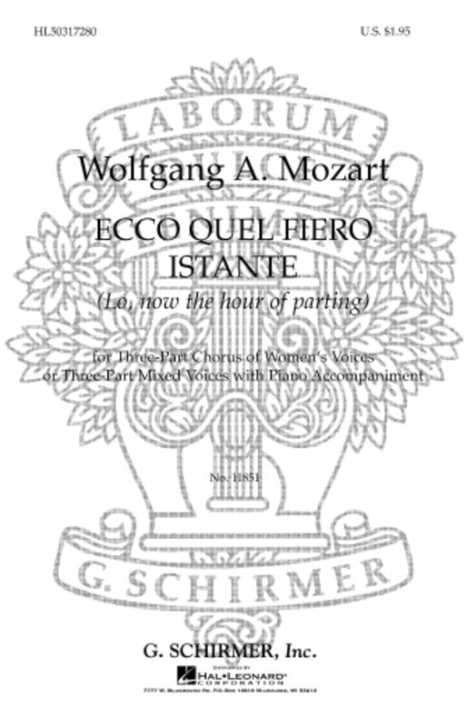 Ecco Quel Fiero Istante Satb Octavo