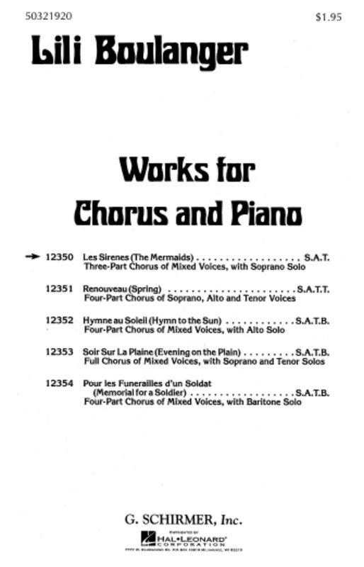 Schirmer - Les Sirenes (The Mermaids) 3 Part Mixed/Soprano Solo — view 2
