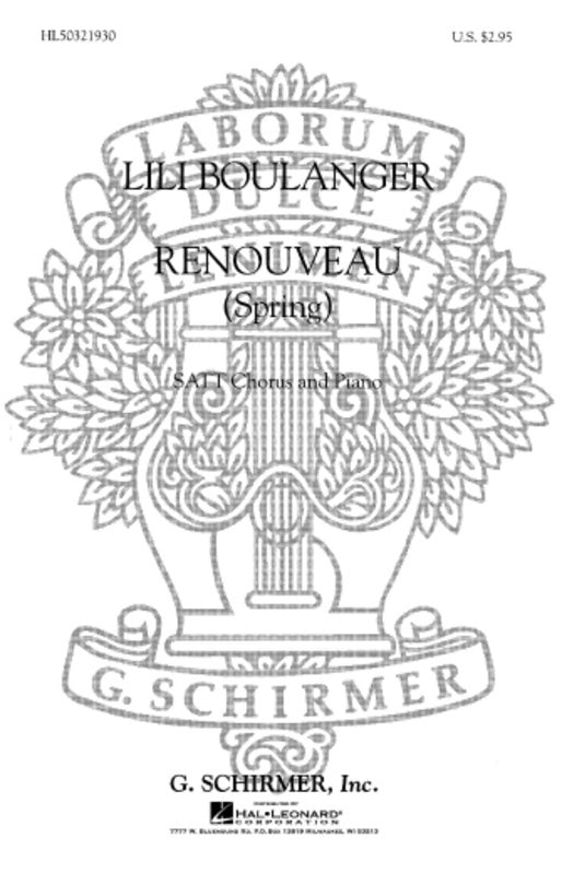 Schirmer - Renouveau (Spring) SATT