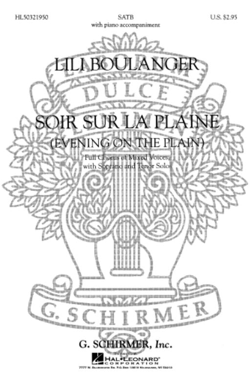 Schirmer - Soir Sur La Plaine (Evening On The Plain) SATB