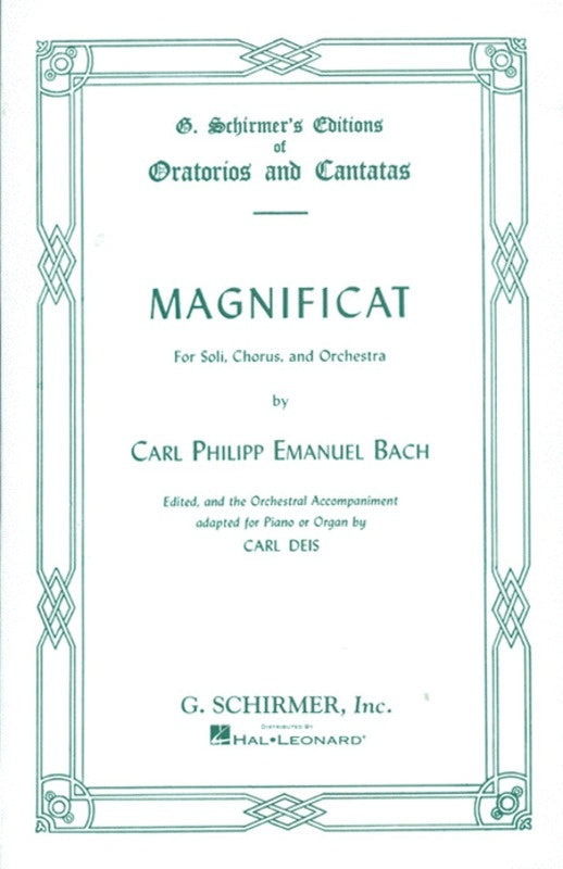 Schirmer - Cpe Bach - Magnificat SATB Vocal Score