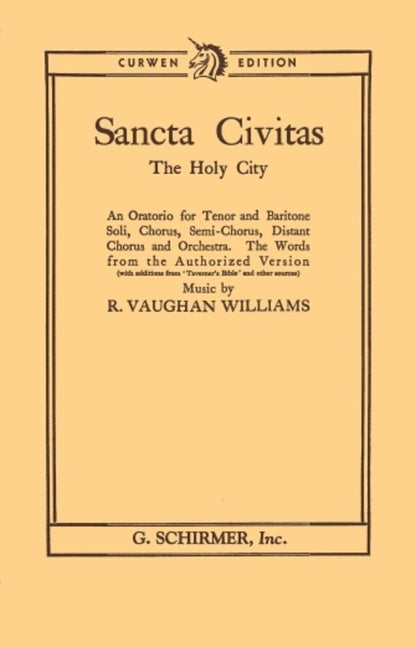 Schirmer - Vaughan Williams - Sancta Civitas SATB Vocal Score
