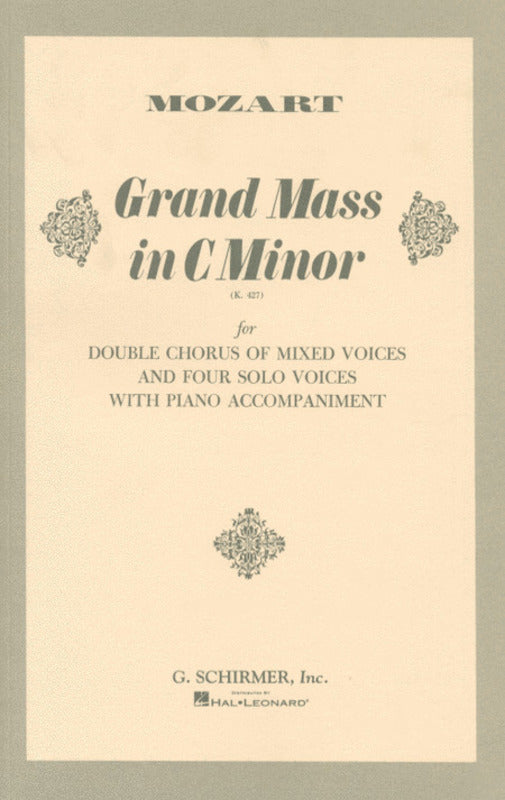 Schirmer - Mozart - Grand Mass C Min K427 Double SATB Vocal Score